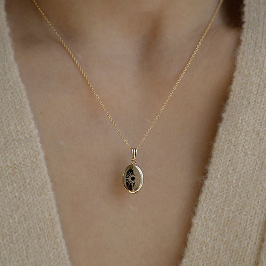 Gold Filled Oval Locket, Personalized Gifts, Engraved Locket With Photo