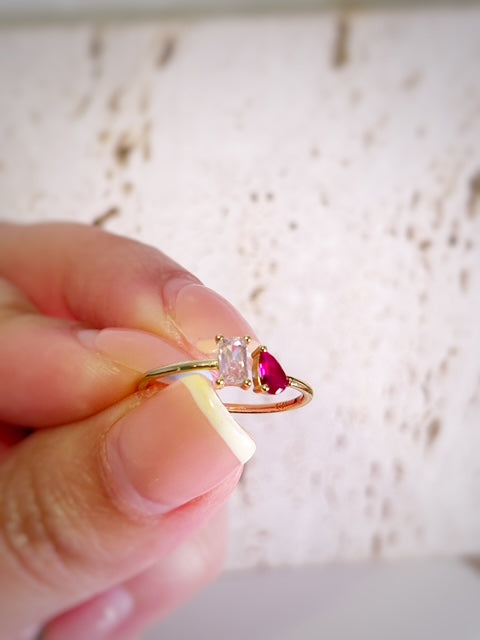 Pink CZ Ring