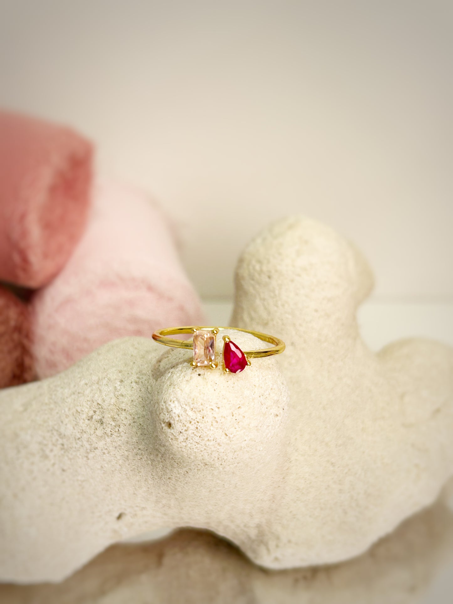 Pink CZ Ring