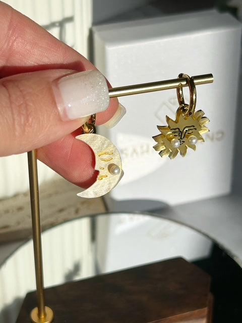 Sun & Moon Hoop Earrings