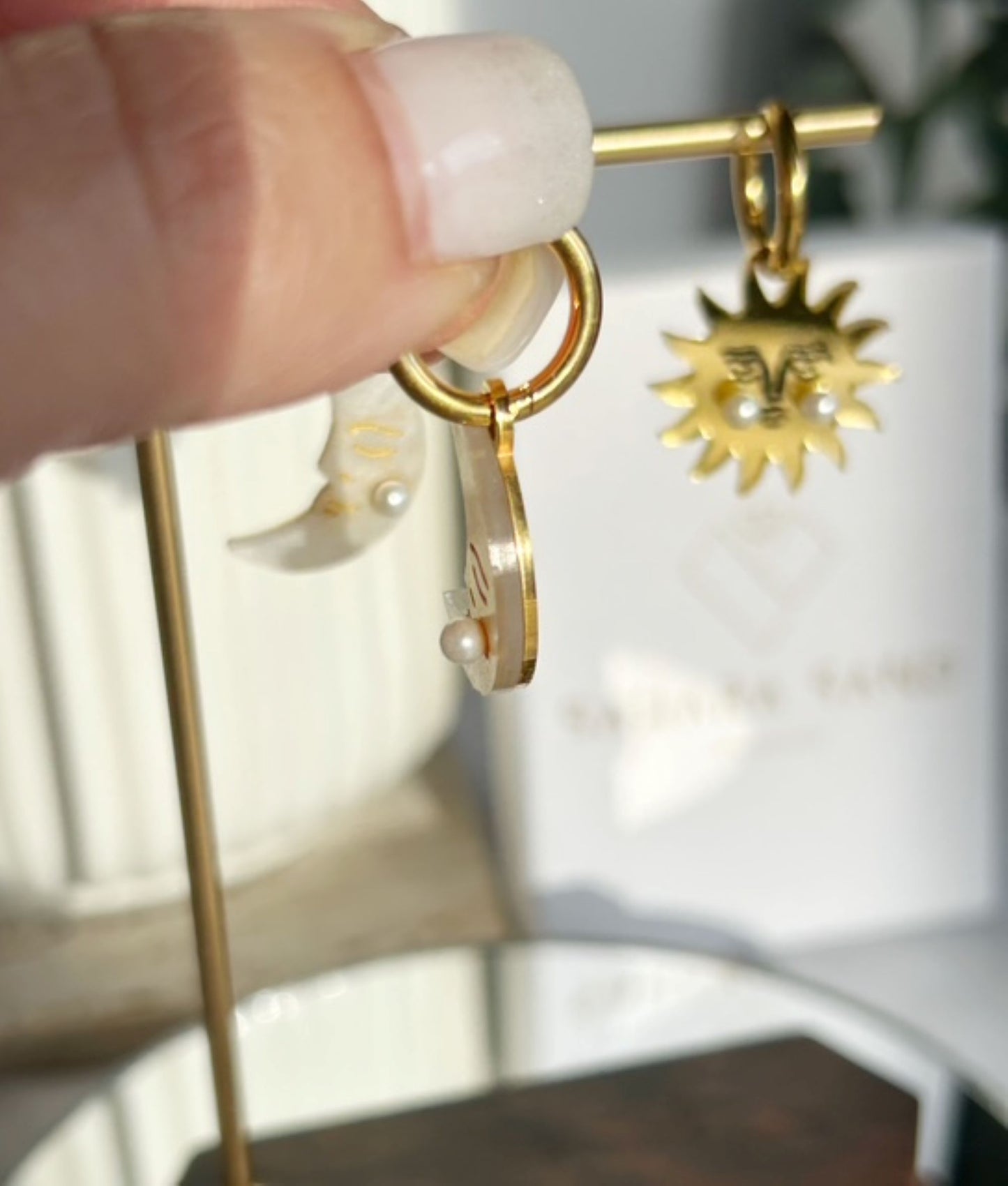 Sun & Moon Hoop Earrings