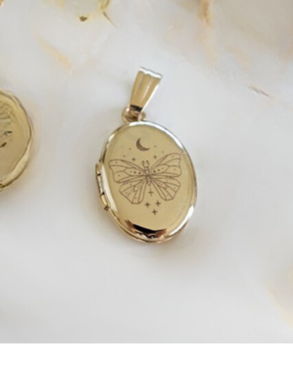 Gold Filled Oval Locket, Personalized Gifts, Engraved Locket With Photo